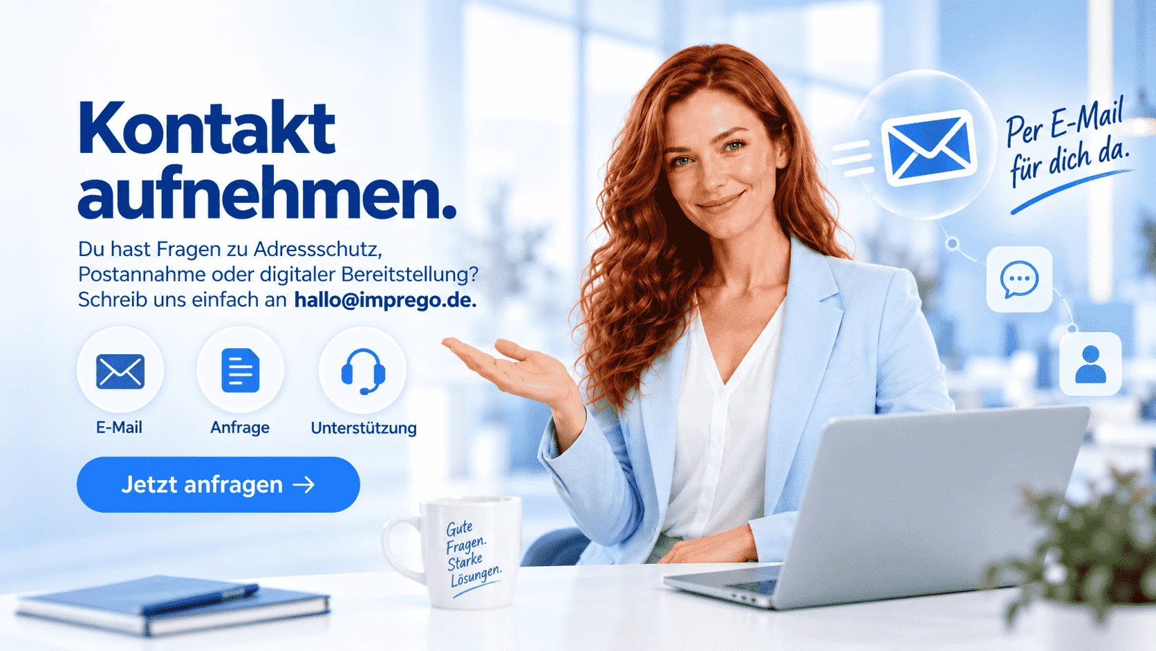 Kontakt zu Imprego per E-Mail und Anfrageformular